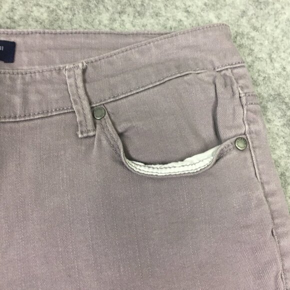 Adrienne Vittadini Jeans 10 30 Mid Rise Skinny Solid Dusty Purple Stretch Cotton - Picture 3 of 12